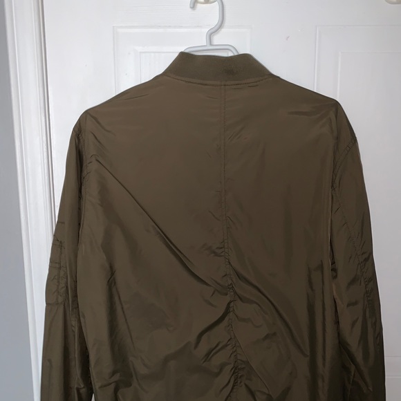 Army Green Men’s Bomber Jacket - Picture 4 of 4